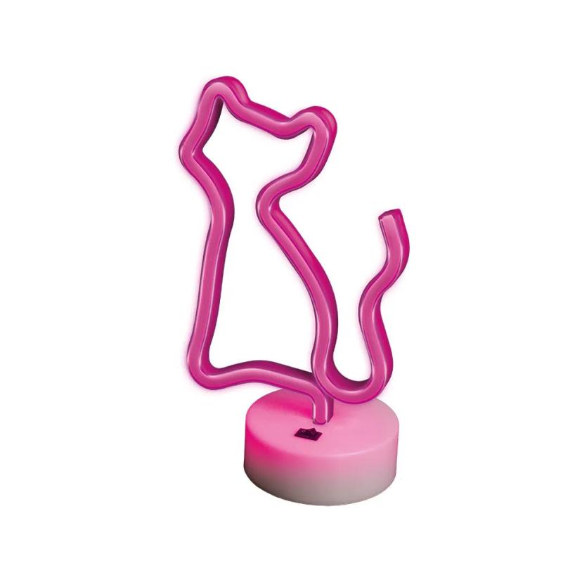 Imagen de Lampara forever neon led on a stand cat pink